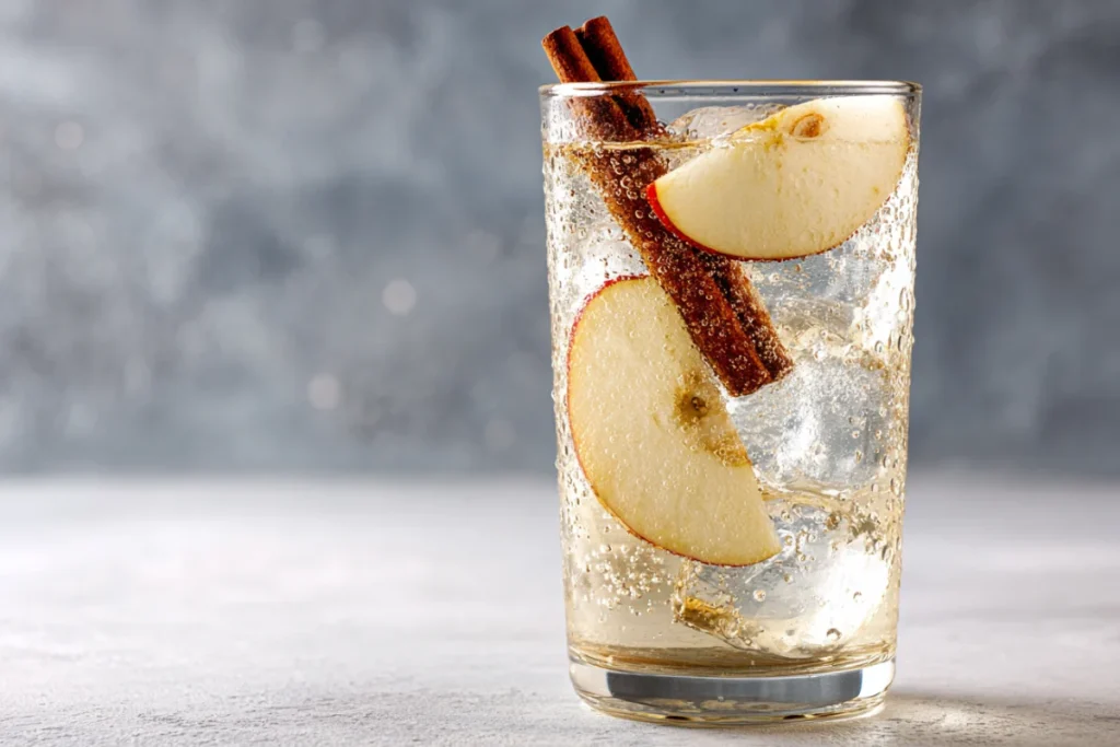 Try Apple Cinnamon Infused Water for a Healthy Fall Boost 14 Cold glass of infused water with apple and cinnamon