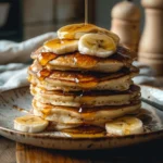 Step-by-step banana cottage cheese pancake recipe layout