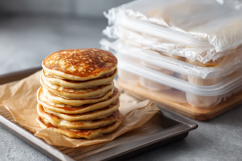 Banana Cottage Cheese Pancakes: A High-Protein, Healthy Breakfast Delight 21 Pancakes prepared for freezing