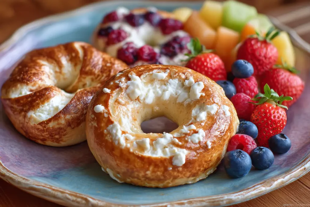 Cottage Cheese Bagels (3 Ingredients): The Best High-Protein Breakfast You’ll Ever Bake 18 Sweet cottage cheese bagels with berries and honey