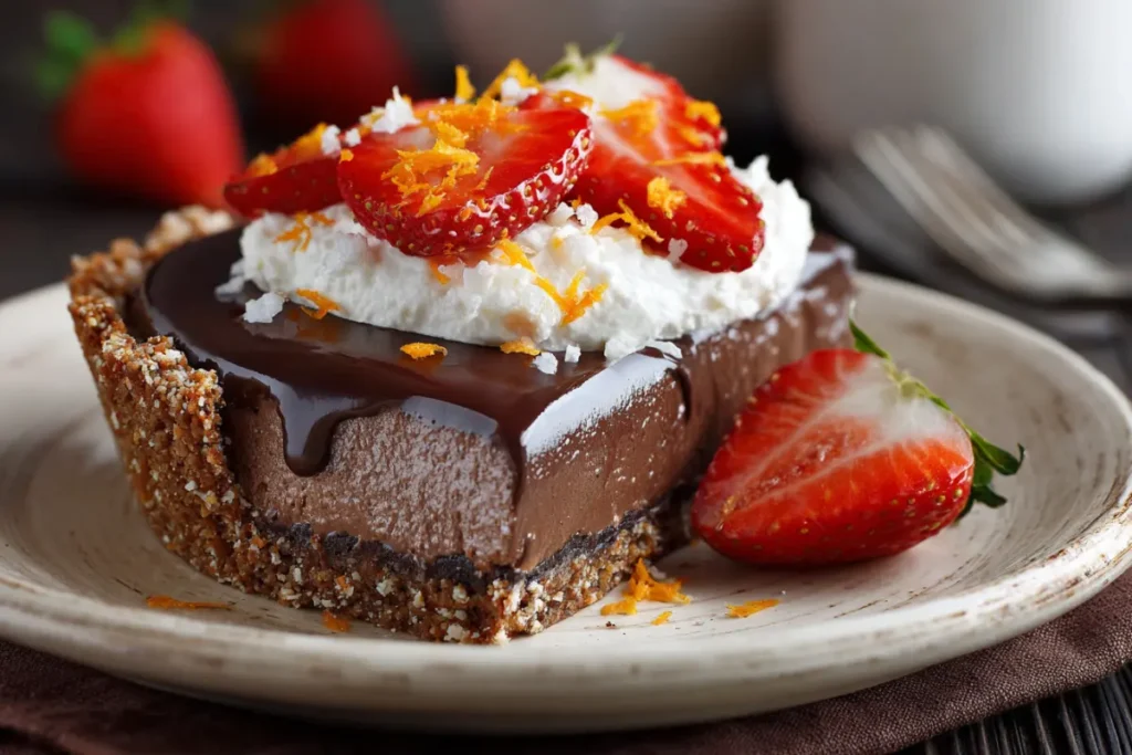 The Best Cottage Cheese Chocolate Mousse in 10 Minutes 26 Chocolate mousse pie with cottage cheese base and fresh fruit