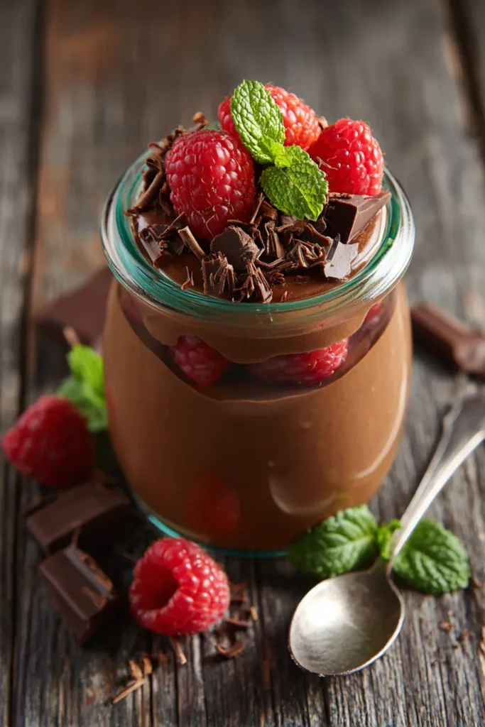 The Best Cottage Cheese Chocolate Mousse in 10 Minutes 30 chocolate mousse jars with toppings