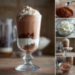 Cottage cheese chocolate mousse recipe card layout