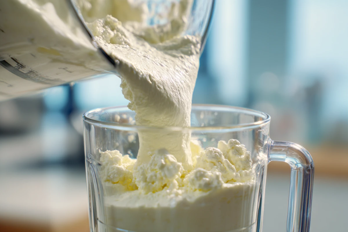 Make Cottage Cheese Cloud Bread Your Go-To Healthy Bread 14 Cottage cheese being blended for cloud bread