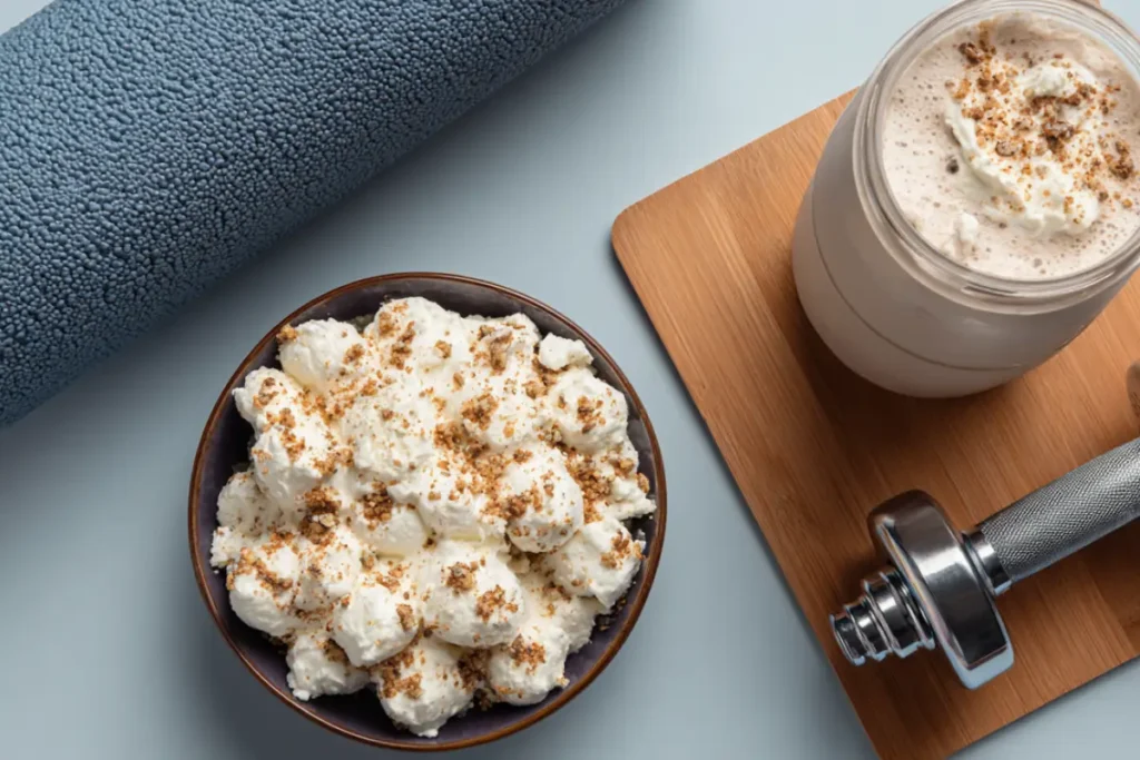 Cottage Cheese Cookie Dough: Healthy, High-Protein, No-Bake Recipe 19 Protein-rich cottage cheese cookie dough with fitness gear