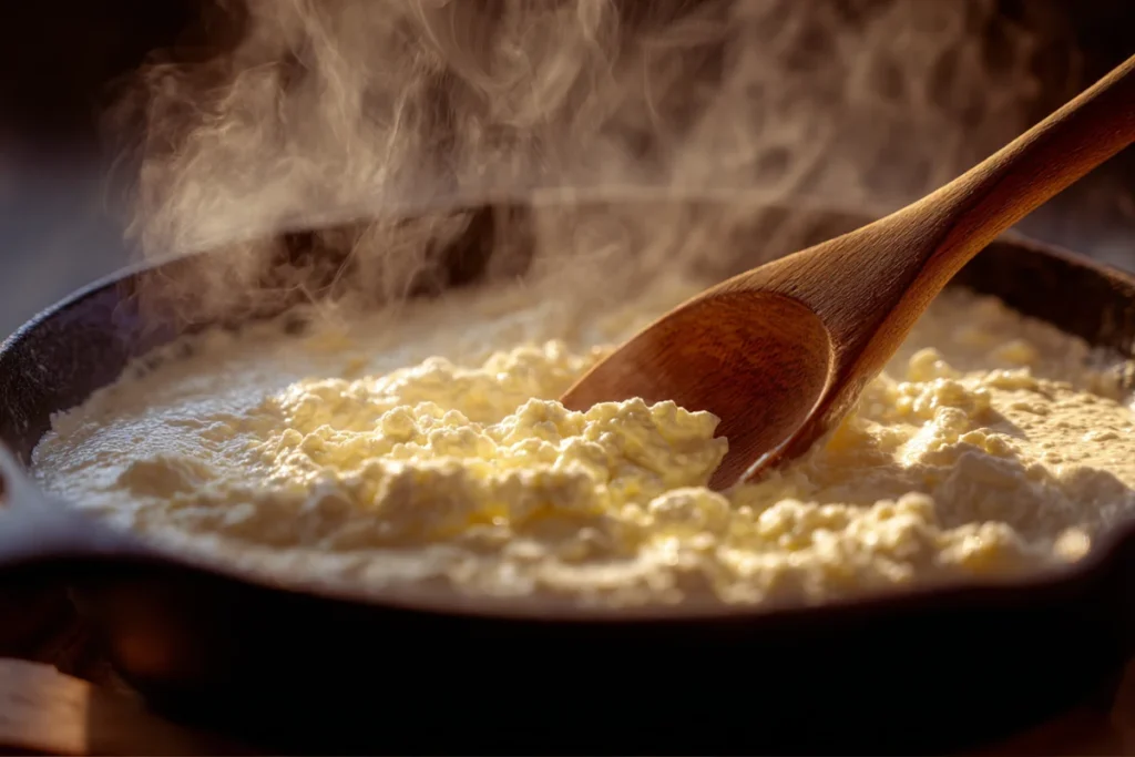 Cottage Cheese Queso Dip: The Healthier, Creamier Cheese Dip You’ll Love 17 Cottage cheese queso dip melting in a pan