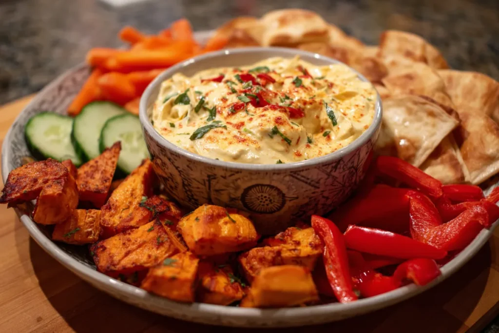 Cottage Cheese Queso Dip: The Healthier, Creamier Cheese Dip You’ll Love 20 Game day snack board with cottage cheese queso