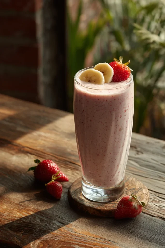Start Your Day with a Cottage Cheese Smoothie Boost 15 Cottage cheese smoothie with strawberries and banana