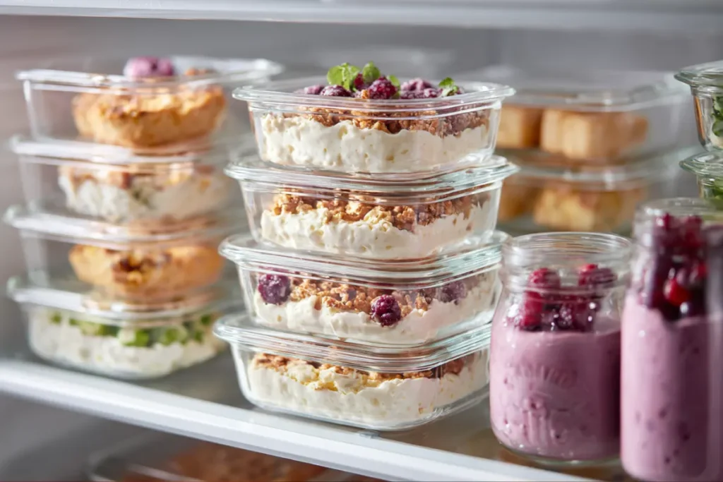 11 High Protein Cottage Cheese Recipes You’ll Actually Crave 8 Cottage cheese recipes in glass meal prep containers