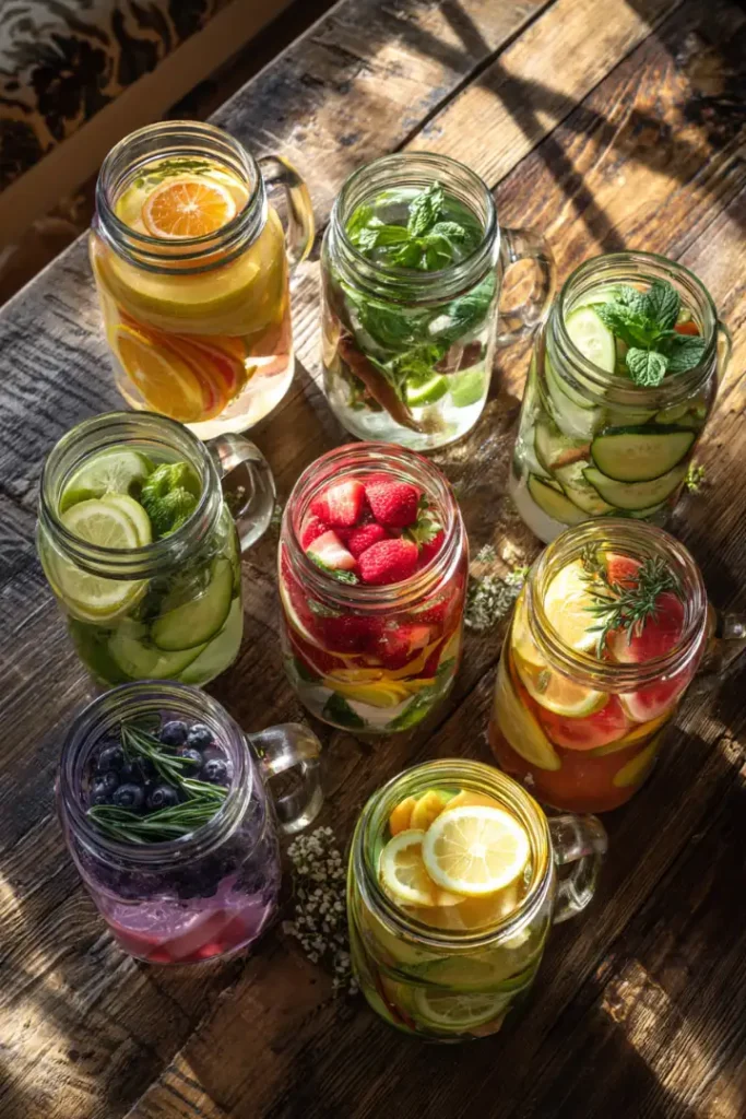 7 Easy Infused Water Recipes to Boost Energy & Glow 2 Seven infused water recipes with fruits and herbs