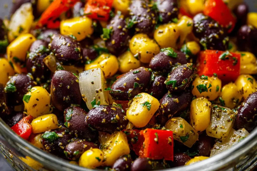 Mediterranean Black Bean and Corn Salad (Easy, Fresh & Flavorful Guide) 16 Mediterranean salad marinated in lemon and herbs