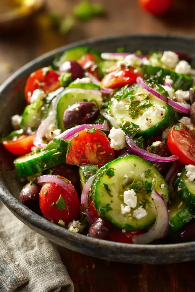 The Best Fresh Mediterranean Cucumber Salad Recipe in Just 10 Minutes 13 Mediterranean cucumber salad