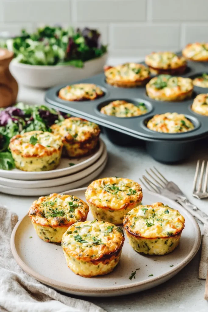 Mini Cottage Cheese Quiche Cups – The Best High-Protein, Crustless Meal Prep Idea 30 collage of mini cottage cheese quiche cups with text overlay