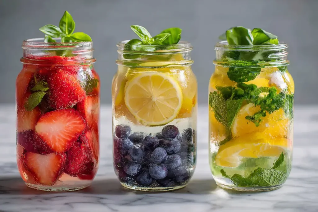 Unlock Radiance with Strawberry Basil Infused Water Benefits 16 Three infused water variations including strawberry basil