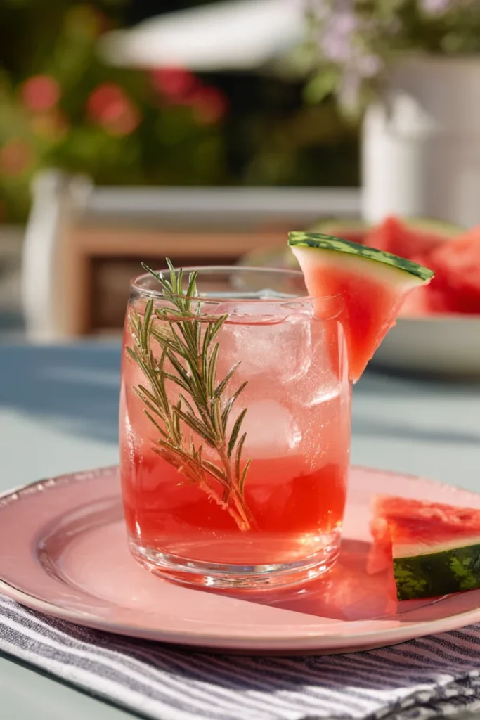 Ultimate Summer Watermelon Rosemary Infused Water Recipe 16 Styled infused water with watermelon and rosemary