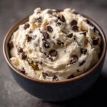 Tasty card recipe for cottage cheese cookie dough with chocolate chips