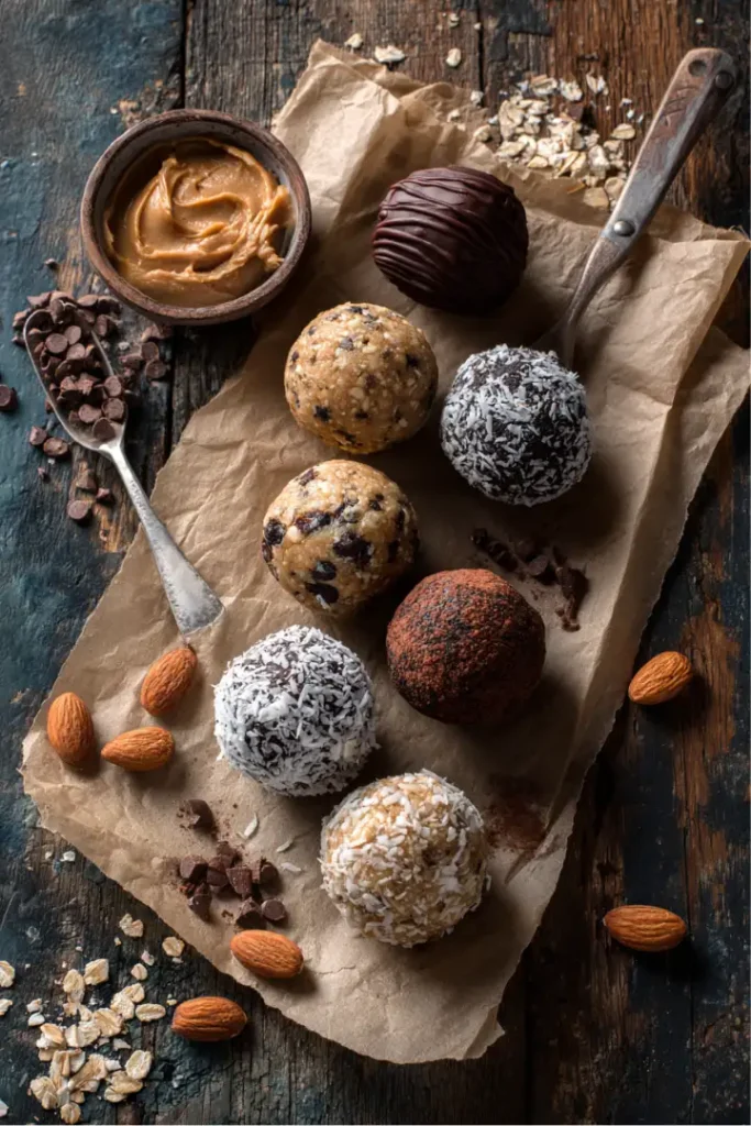 Bowl of assorted energy bites