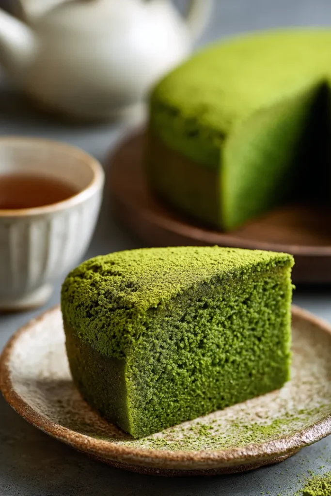 The Best Matcha Cake Recipe for a Fluffy & Easy Dessert 15 Fluffy matcha cake recipe slice