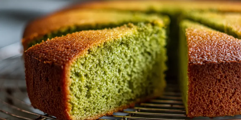 The Best Matcha Cake Recipe for a Fluffy & Easy Dessert 20 Freshly baked matcha cake cooling on rack