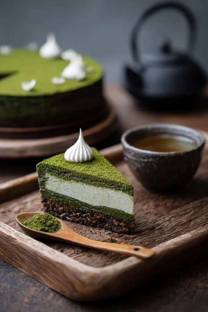 How to Bake Matcha Gateau Recipe Like a Pro at Home 24 Matcha gateau served with tea pairing