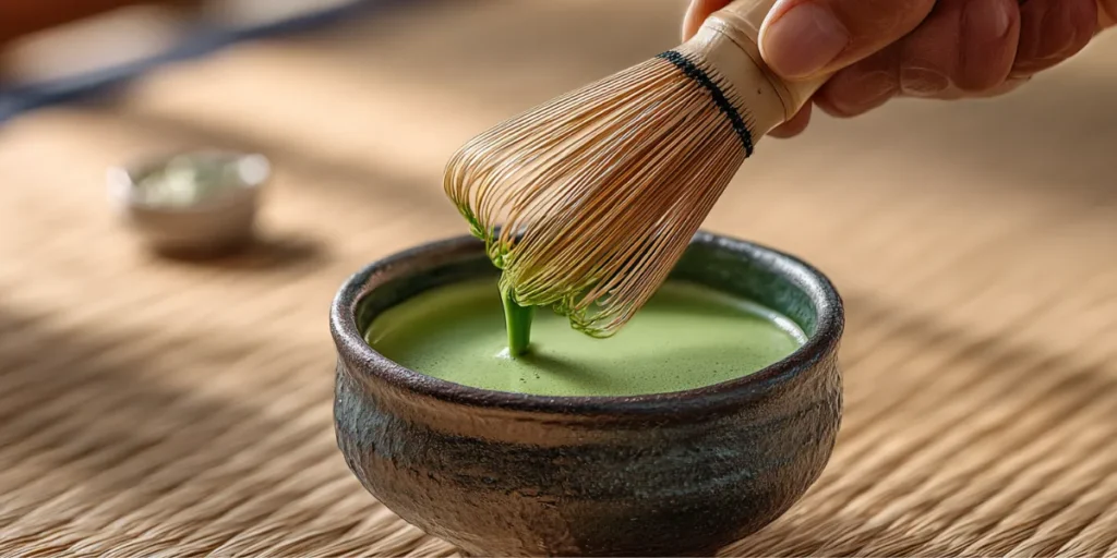 Boost Wellness with Matcha Hot Tea Recipes You’ll Love 14 Traditional Japanese method of making matcha hot tea with bamboo whisk