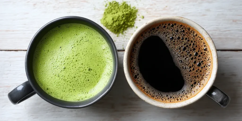 Boost Wellness with Matcha Hot Tea Recipes You’ll Love 18 Matcha tea and coffee side-by-side for comparison