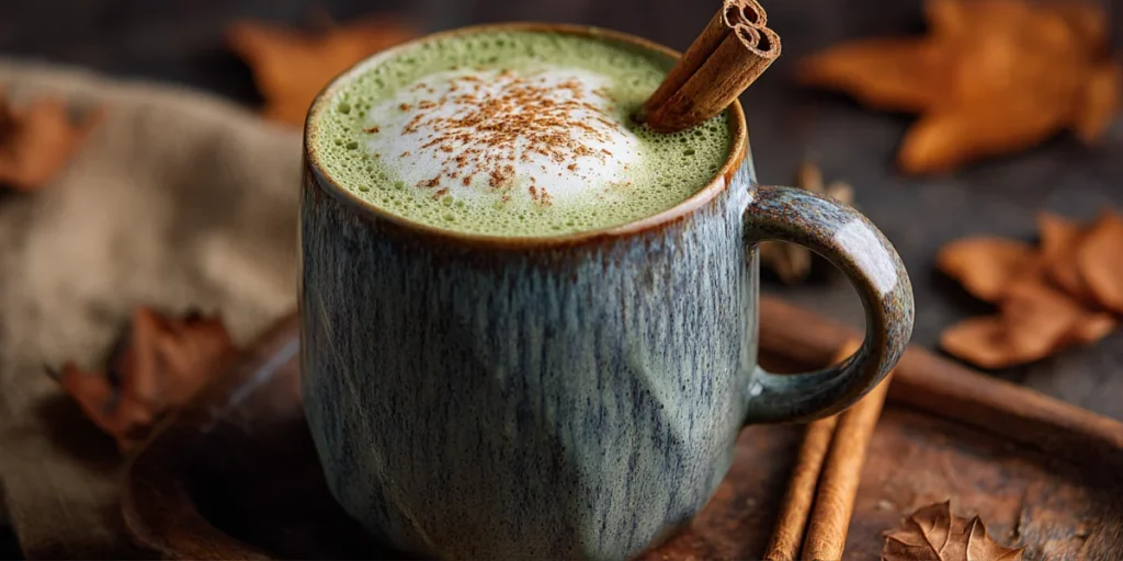 Boost Wellness with Matcha Hot Tea Recipes You’ll Love 20 Spiced cinnamon matcha tea with oat milk foam