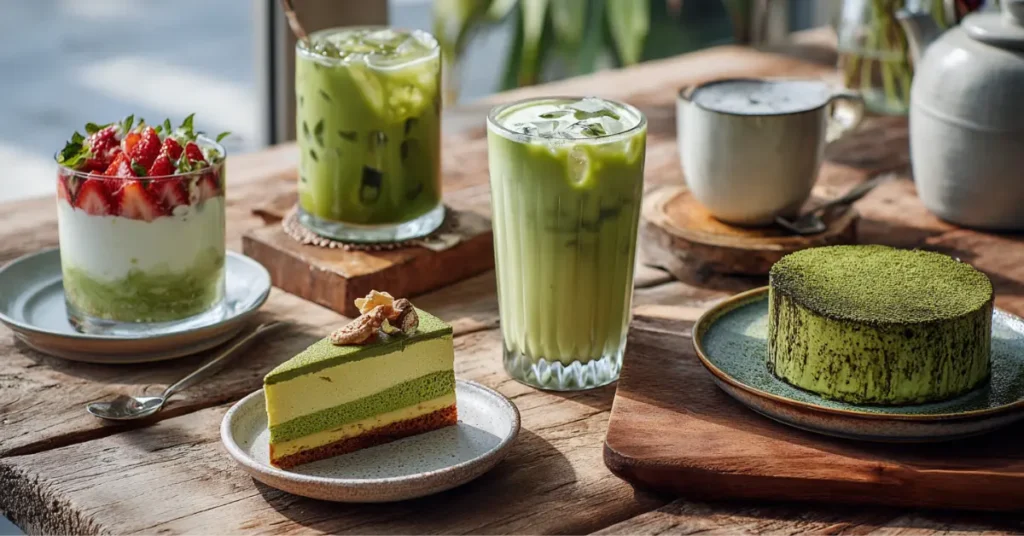 Matcha recipes drinks and desserts collection