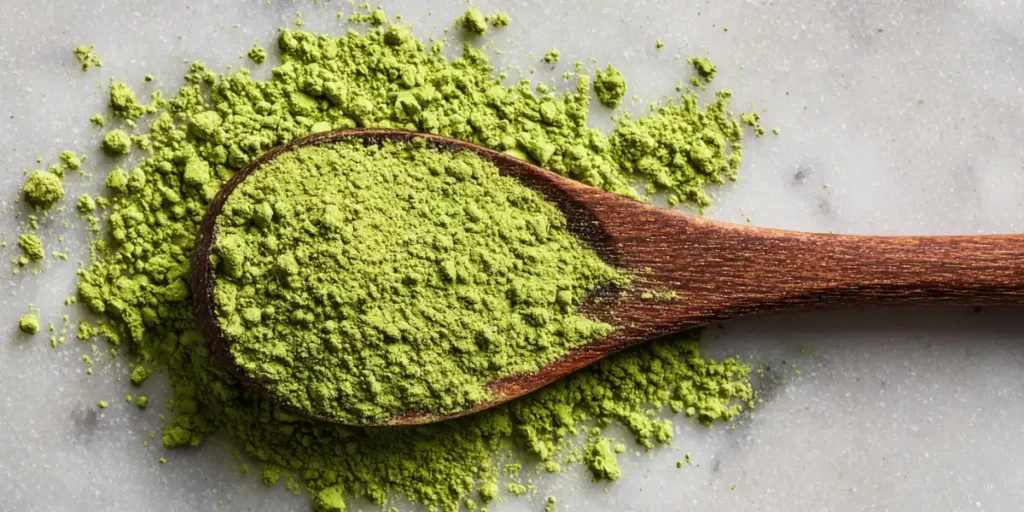 Matcha Recipes 7 Delicious Drinks & Desserts You Can Make at Home 3 Bright green matcha powder close-up