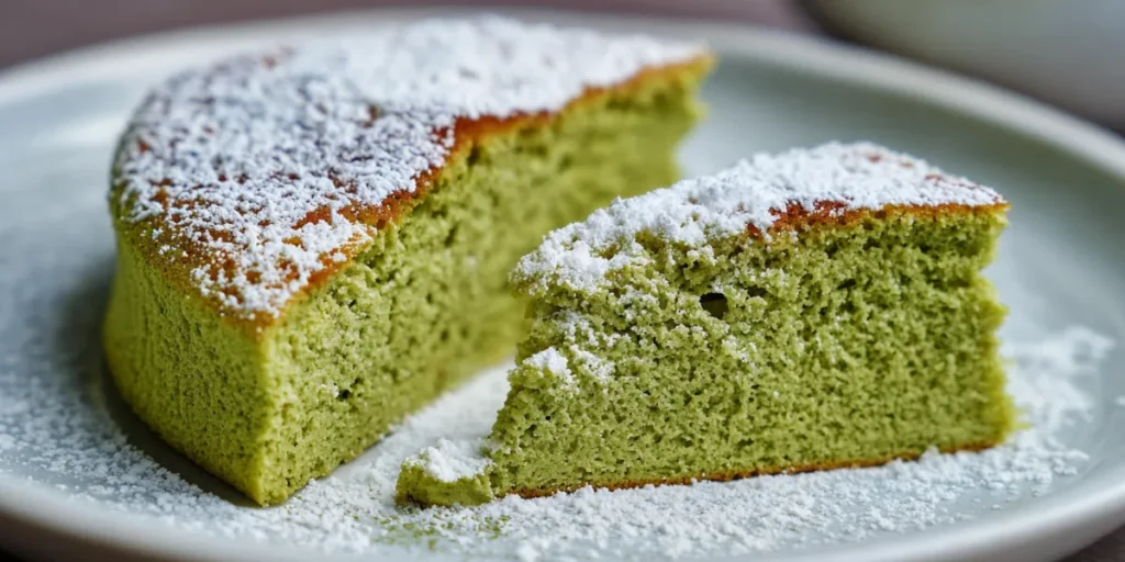 Matcha Recipes 7 Delicious Drinks & Desserts You Can Make at Home 5 Fluffy matcha cake slice recipe