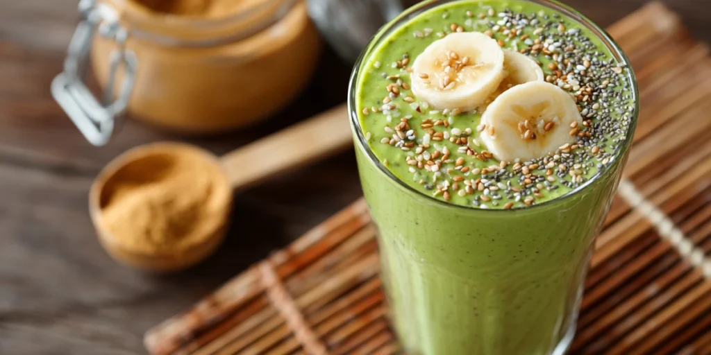 Powerful Matcha Smoothie Recipe to Start Your Day Right 18 Matcha banana protein smoothie with chia