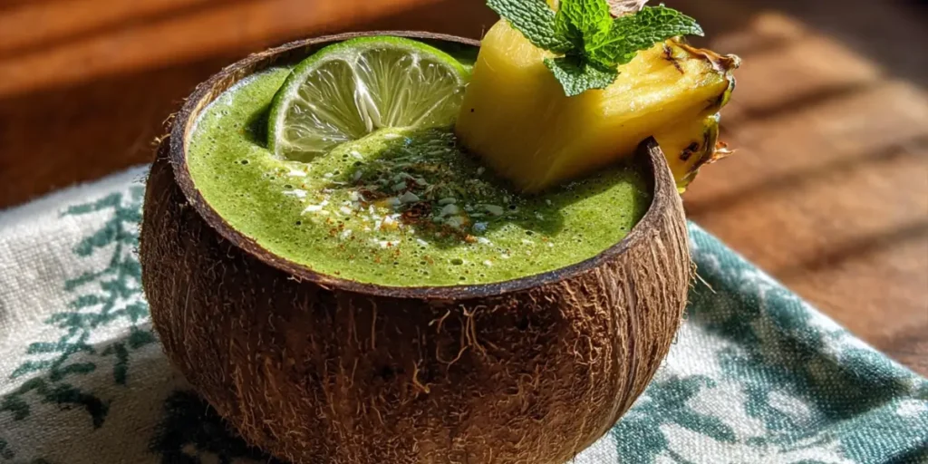 Powerful Matcha Smoothie Recipe to Start Your Day Right 19 Tropical matcha smoothie with pineapple