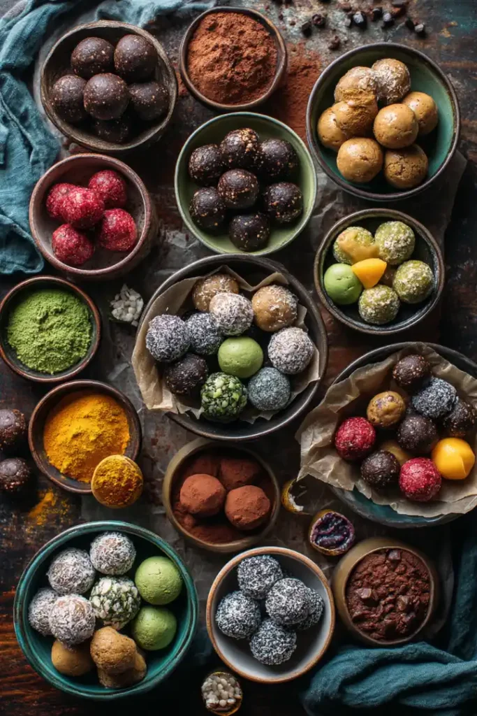 Assorted protein balls with multiple flavors