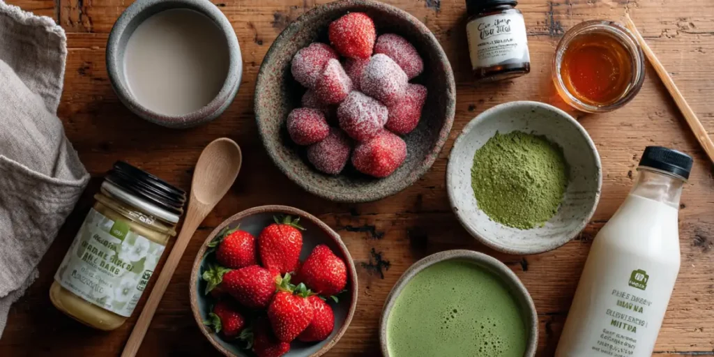 Secrets to the Best Strawberry Matcha Recipe at Home 15 Fresh strawberries for matcha recipe preparation
