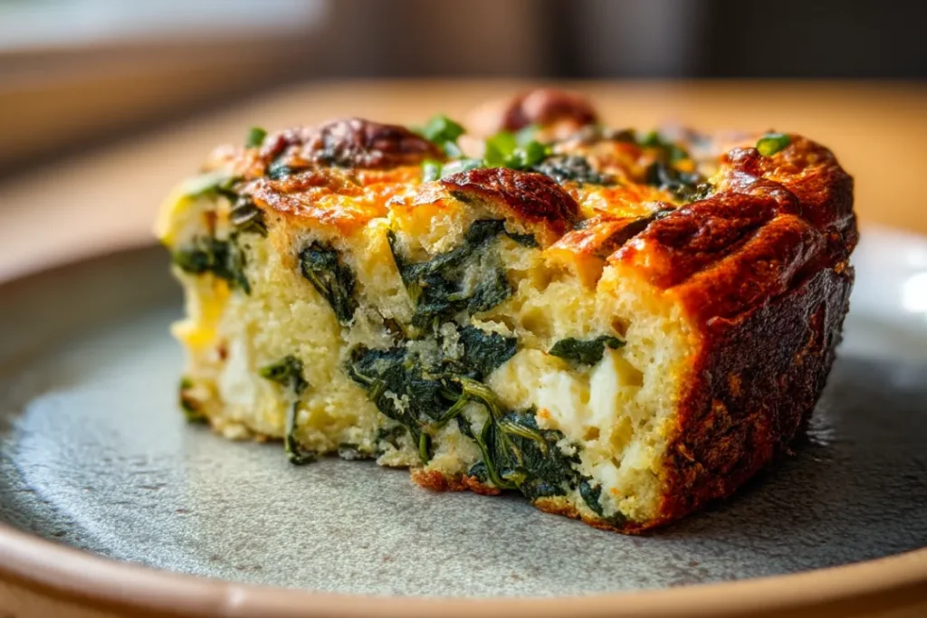 Spinach and Gruyere Breakfast Strata
