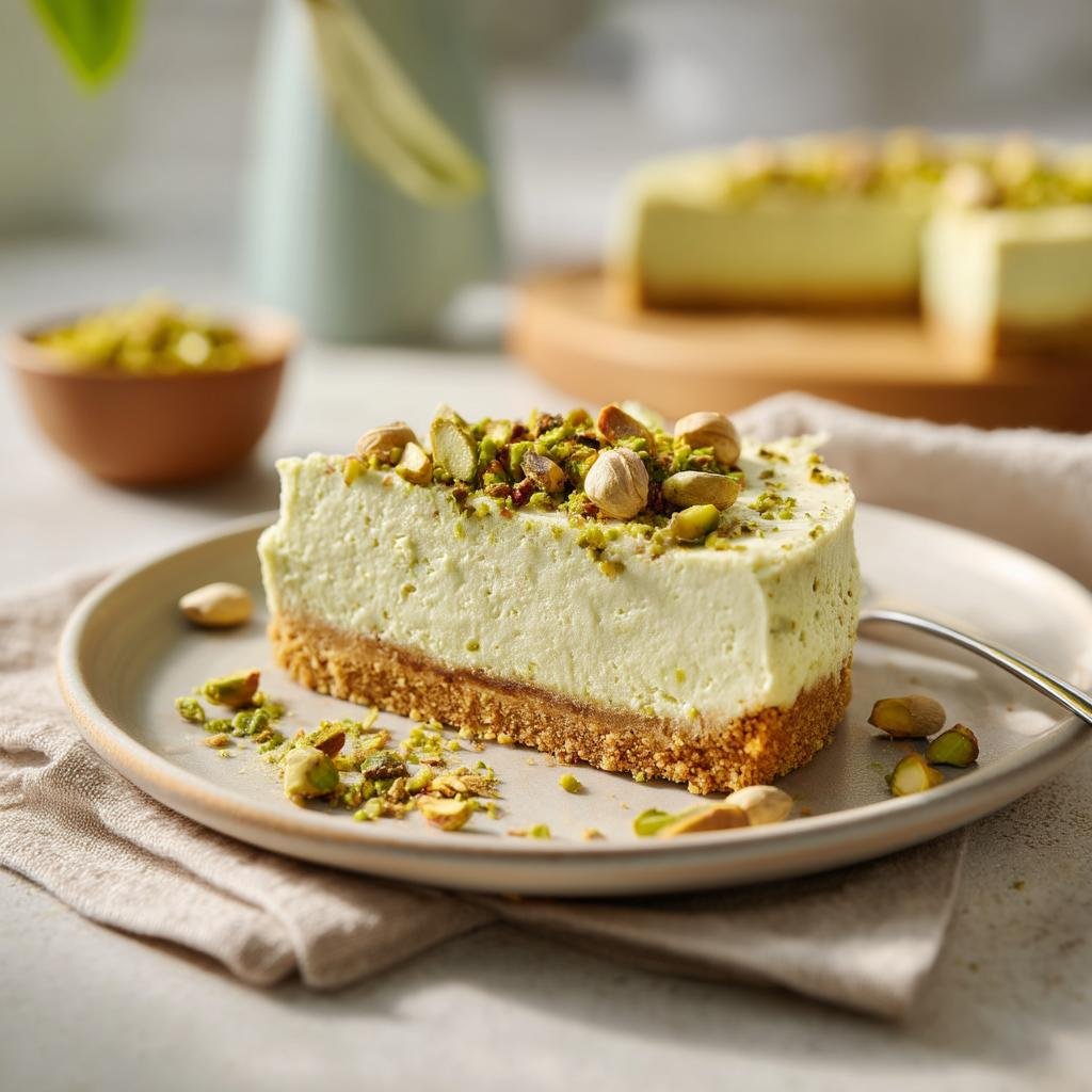 Indulgent Pistachio Cheesecake: A Nutty Twist to a Classic Delight 12 processed 1797 86322607