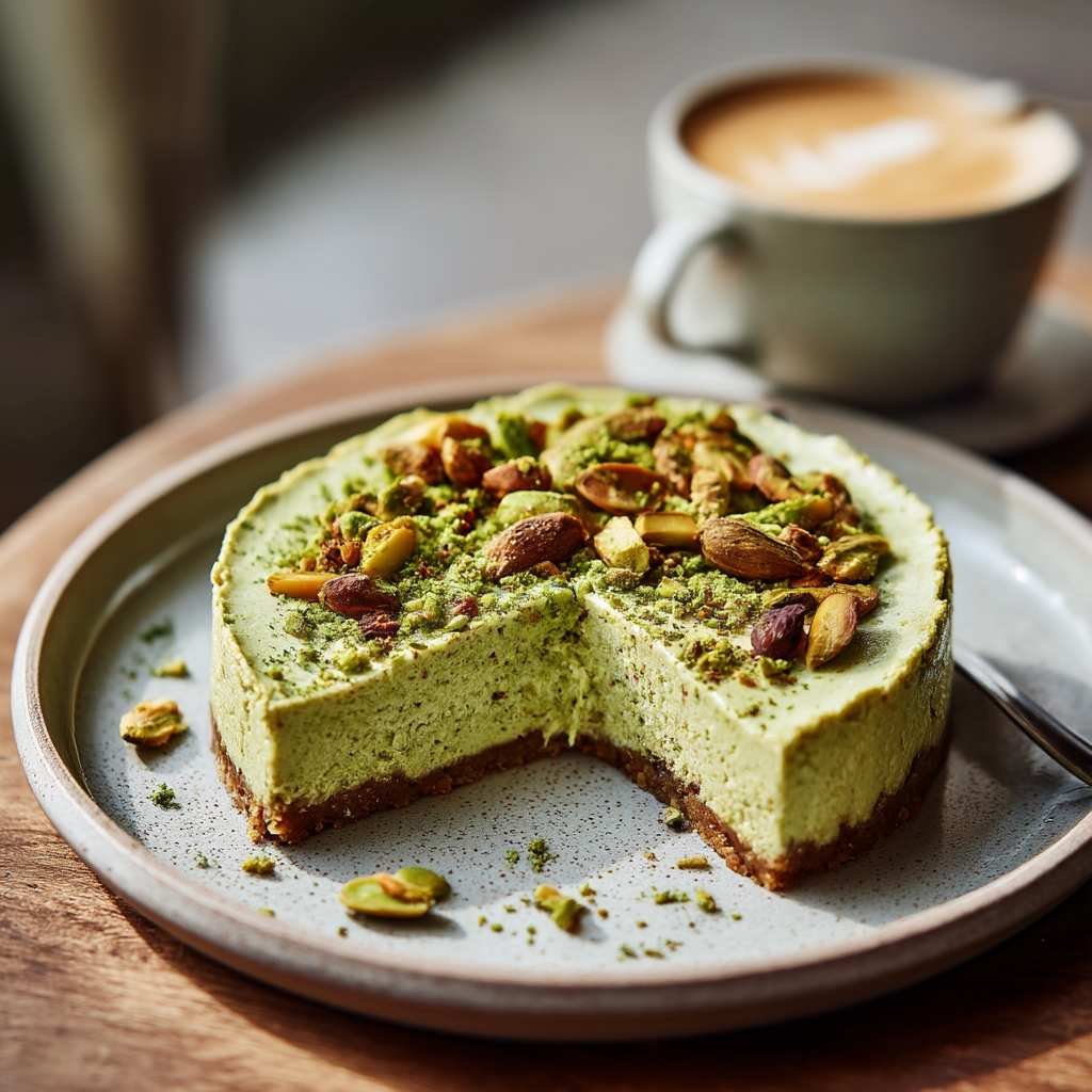 Indulgent Pistachio Cheesecake: A Nutty Twist to a Classic Delight 9 processed 1798 a822a670