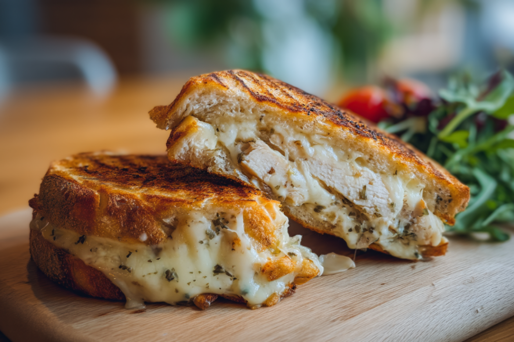 Grilled Chicken Three Cheese Sandwich