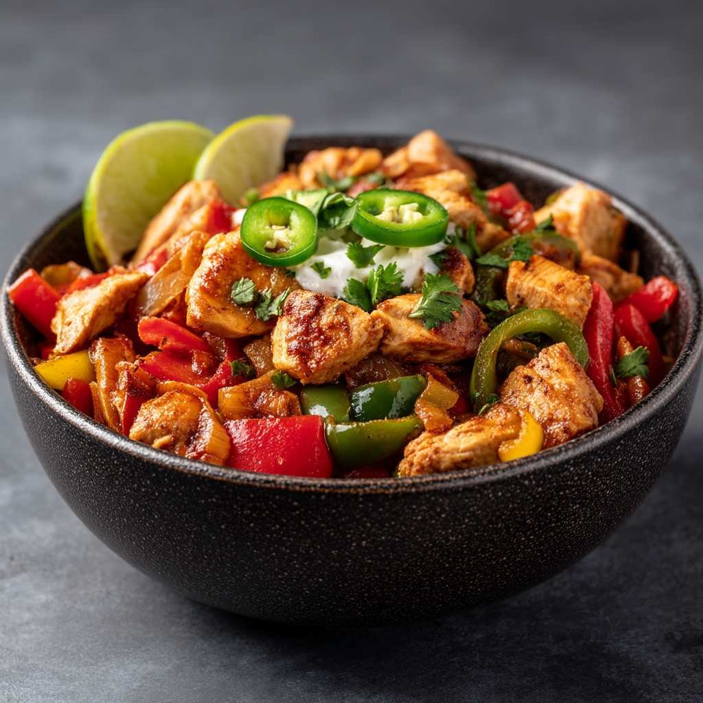 Deliciously Vibrant Chicken Fajita Bowl Recipe 7 processed 2674 1d29a929